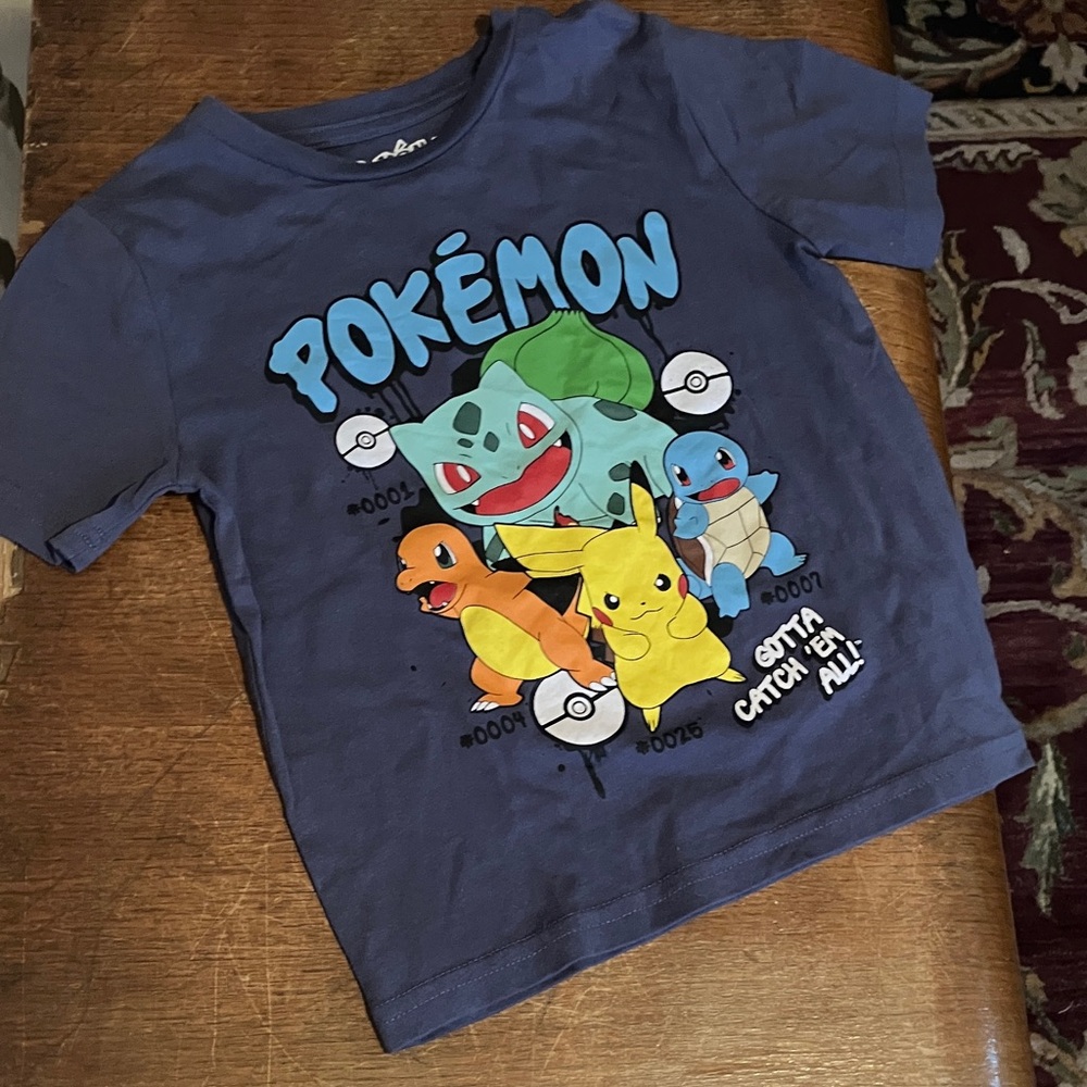Blue Pokémon Graphic T-Shirt kids size 6 2/18$